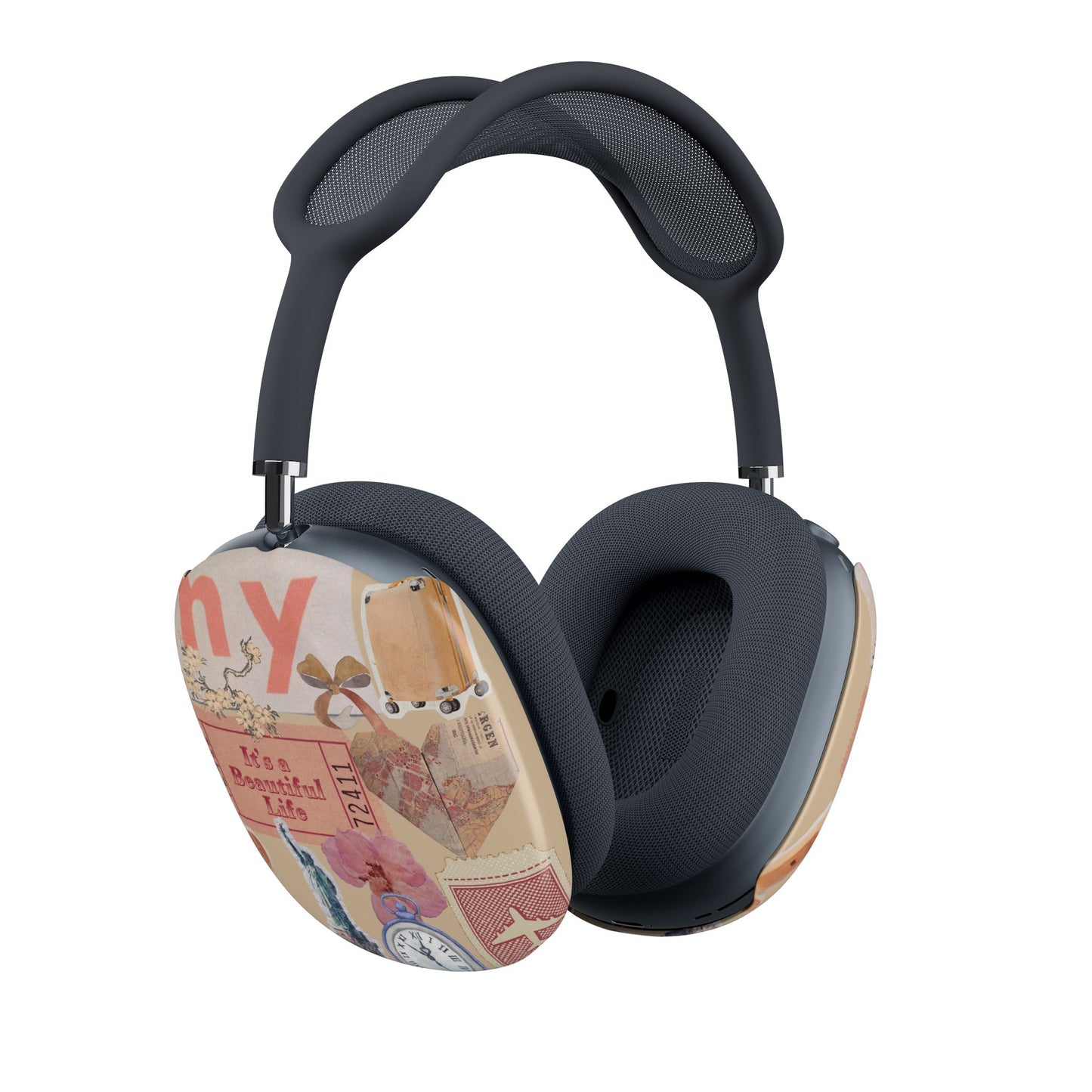 AirPod Max Case — Vintage Collage "It's a Beautiful Life" Design