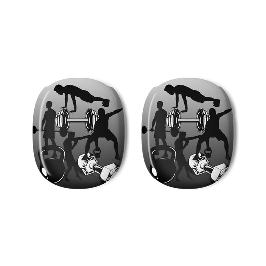 Fitness Silhouette AirPods Max Case – Gym Workout Design