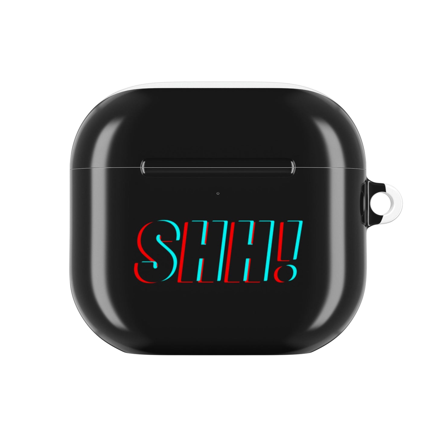 AirPod Case — 'SHH!' Retro 3D Text Silicone Cover