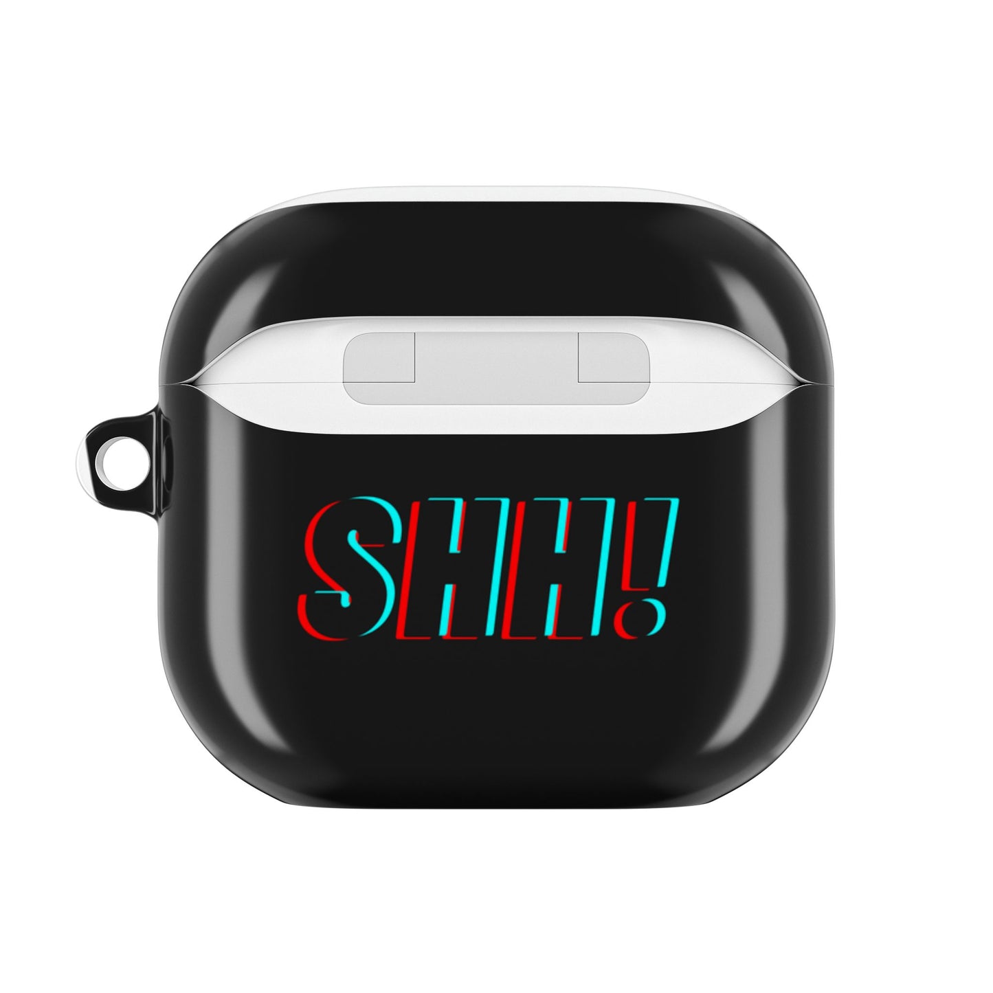 AirPod Case — 'SHH!' Retro 3D Text Silicone Cover