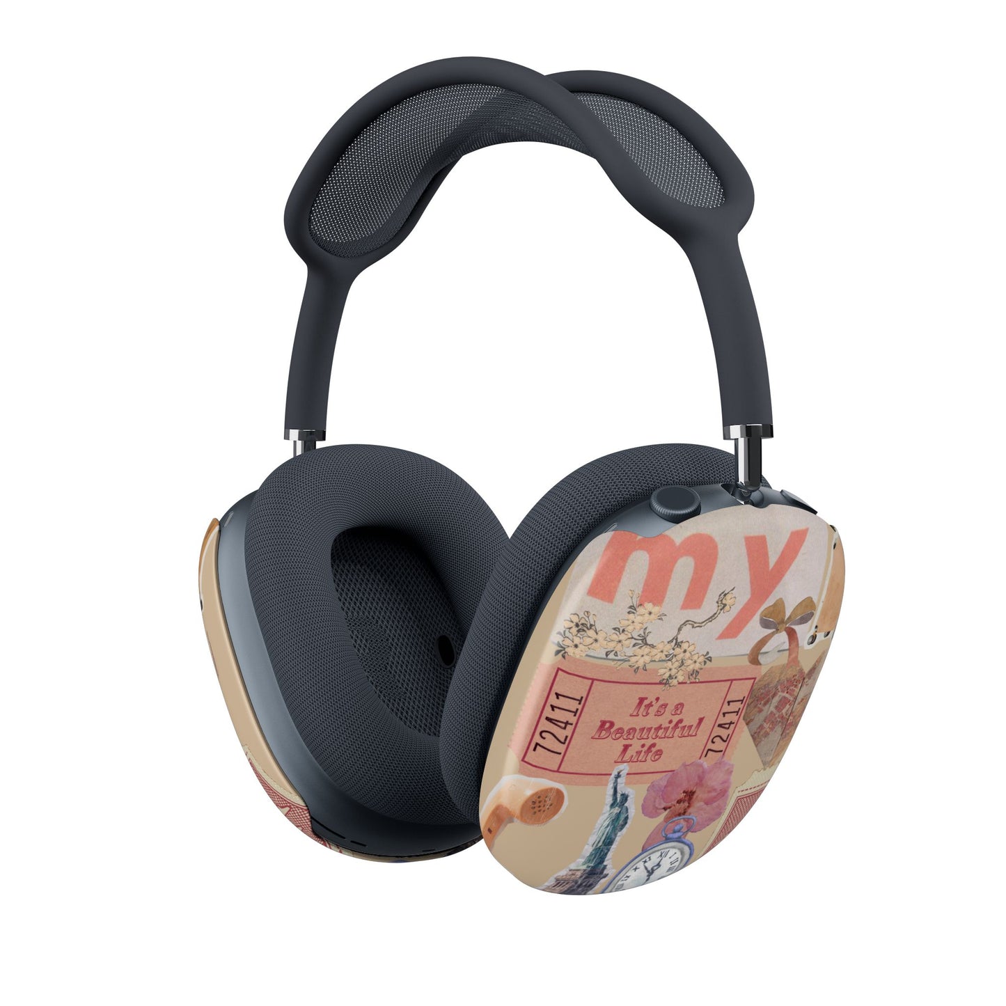 AirPod Max Case — Vintage Collage "It's a Beautiful Life" Design