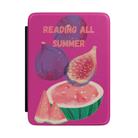 Kindle Case - "Reading All Summer" Watermelon & Figs Floral eReader Cover