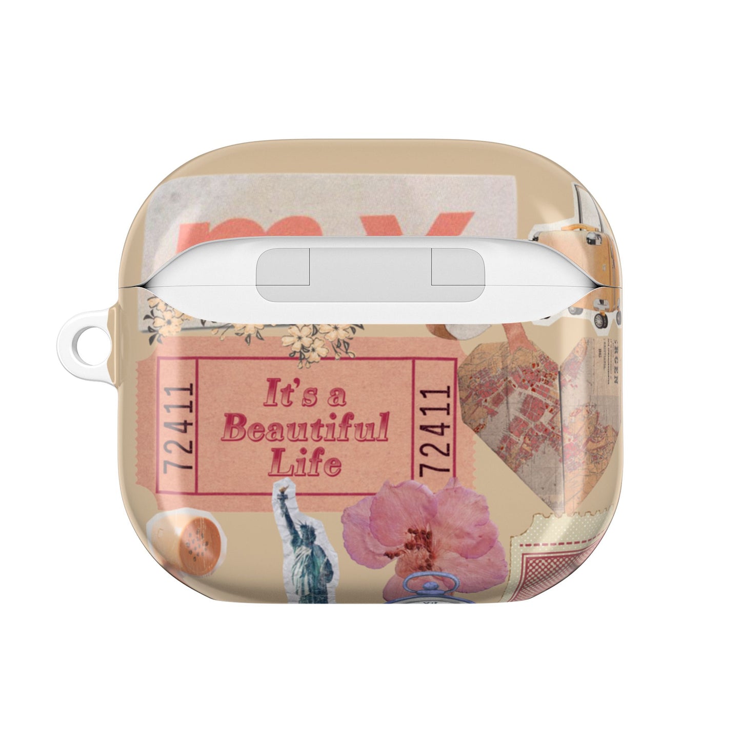 AirPod Case — "It's a Beautiful Life" Vintage Collage Protective Cover