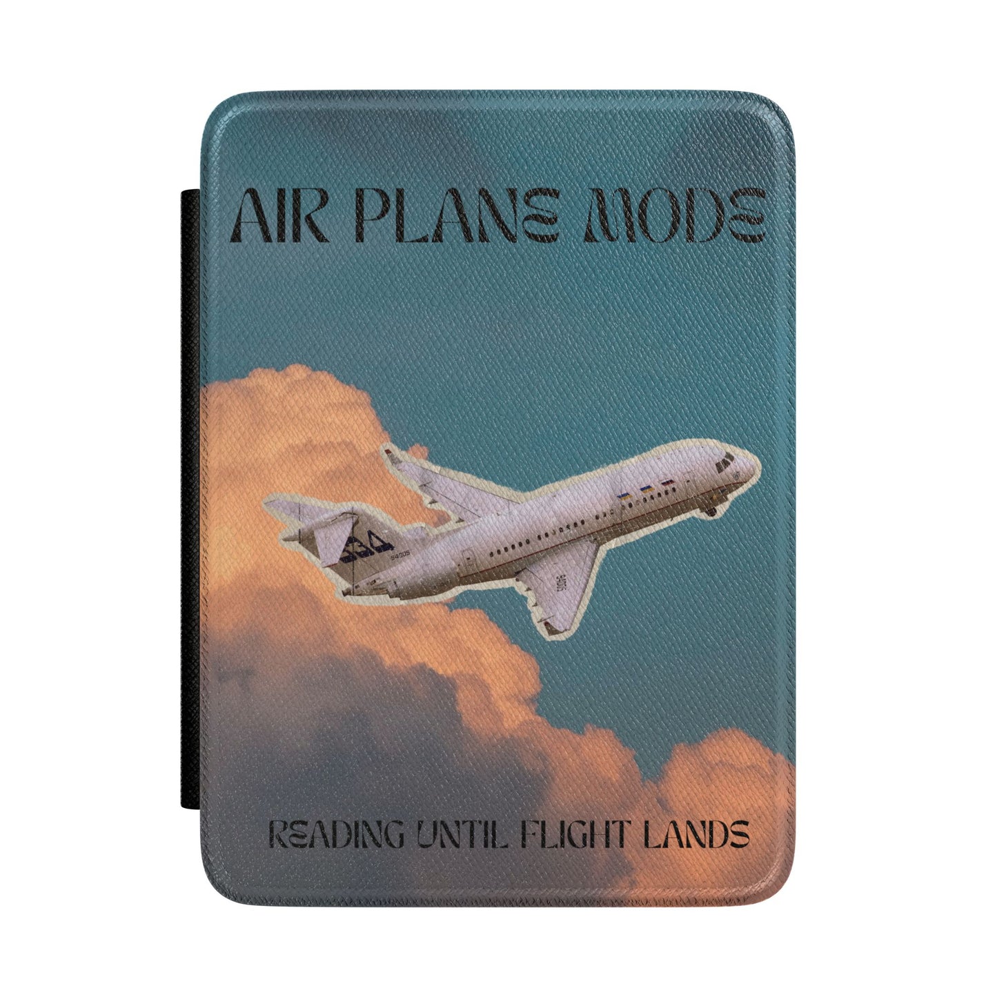 Kindle Case — "Air Plane Mode: Reading Until Flight Lands" Travel E-Reader Cover